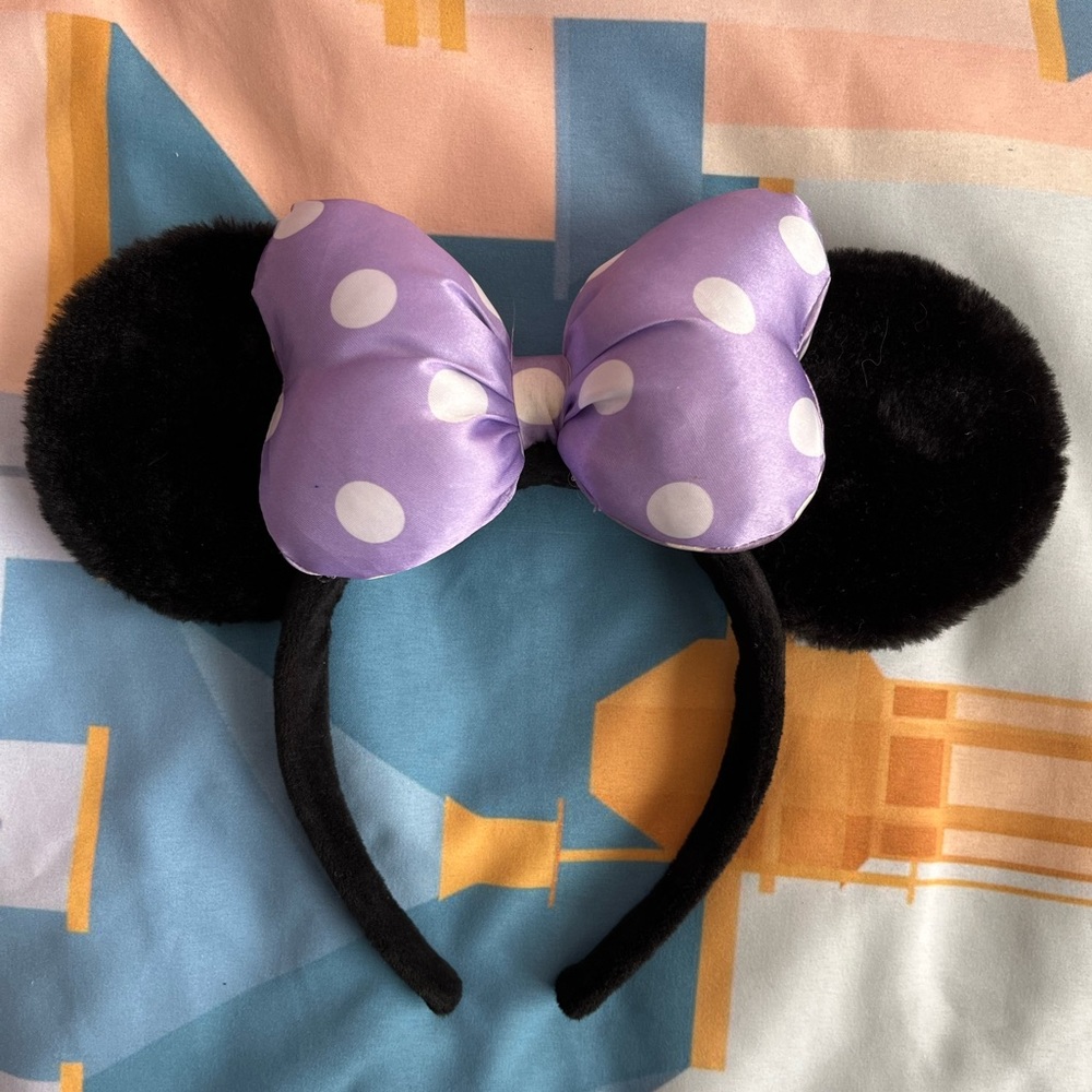Purple Plush Polka Dot Minnie Mouse Ears